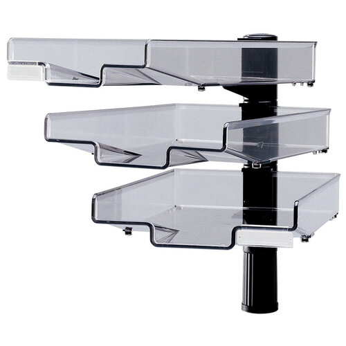 Hansa Corbeilles à courrier Hanza 3 corbeilles colonne pivotante 360 degrés noir