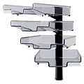 Hansa Corbeilles à courrier Hanza 4 corbeilles colonne pivotante 360 degrés noir