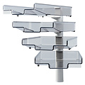Hansa Corbeilles à courrier Hanza 4 corbeilles colonne pivotante 360 degrés gris