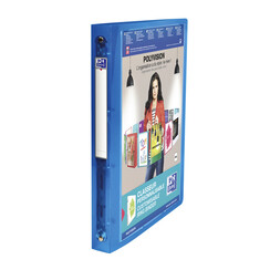 Presentatieringband Oxford Polyvision A4 4-rings O-mech 30mm blauw