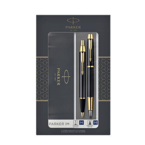 Parker Balpen en vulpen Parker IM black GT medium 2 stuks