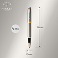 Parker Stylo bille et roller Parker IM Brushed Metal GT Medium 2 pièces