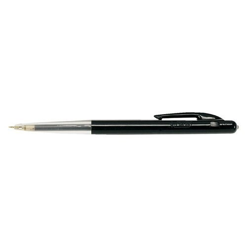 Bic Balpen Bic M10 medium zwart blister à 2 stuks