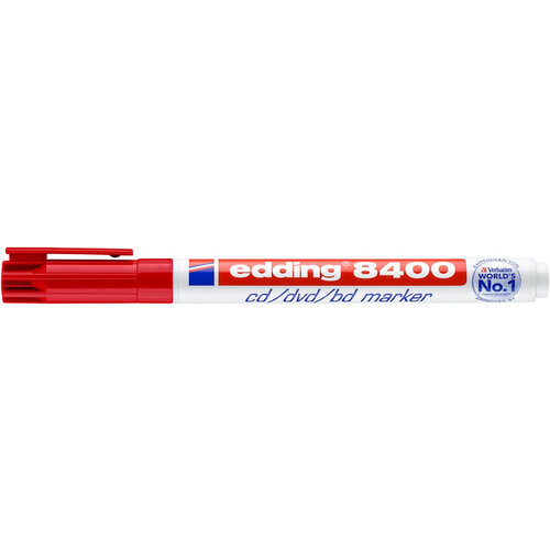 edding Feutre CD edding 8400 pointe ogive 0,5-1mm rouge