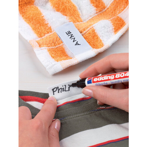 edding Wasgoedmarker edding 8040 rond 1mm zwart in blister