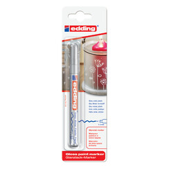Feutre peinture edding 751 ogive 1-2mm argent blister 1 pièce