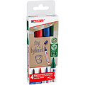 edding Marqueur edding 3000 ogive 1,5-3mm assorti blister 4 pièces