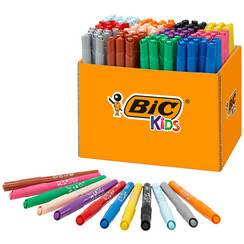 Kleurstiften BicKids visacolor ecolutions XL assorti schoolbox Ã  144 stuks
