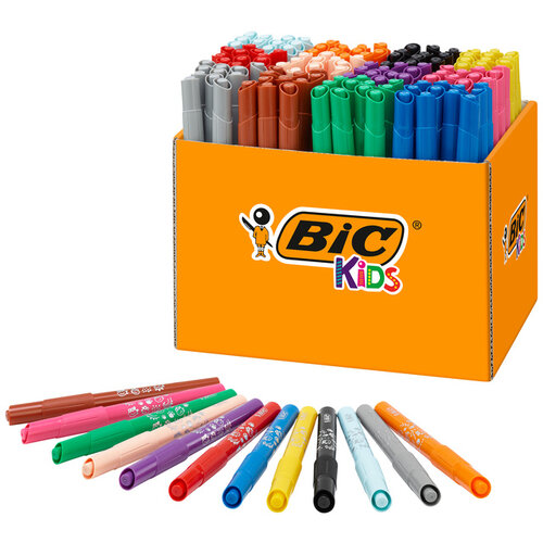 Bickids Kleurstiften BicKids visacolor ecolutions XL assorti schoolbox à 144 stuks