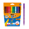 Bickids Kleurstiften BicKids Visa fijn assorti etui à 12 stuks