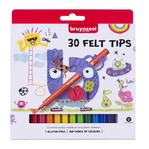 Bruynzeel Viltstift Bruynzeel Kids set à 30 kleuren