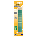 Bic Ecolutions Crayon BIC Evolution ECOlutions hexagonal HB embout gomme blister 4 pièces