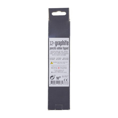 Bruynzeel Crayon graphite graphite Bruynzeel Teens HB avec embout gomme set 12 duretés gris
