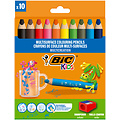 Bickids Kleurpotloden BicKids Multi Surface inclusief puntenslijper assorti pak à 10 stuks