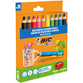 Bickids Kleurpotloden BicKids Multi Surface inclusief puntenslijper assorti pak à 10 stuks