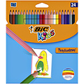 Bickids Kleurpotloden BicKids Tropicolors assorti blister à 24 stuks