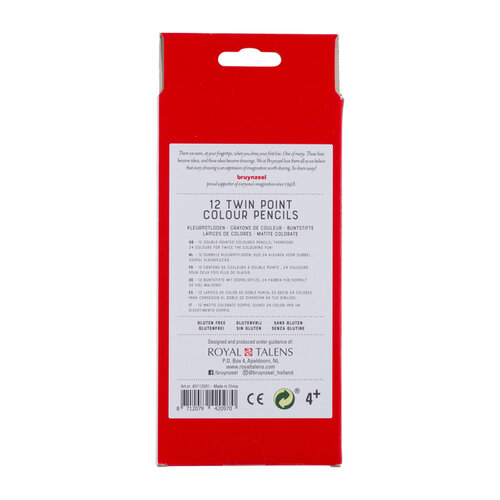 Bruynzeel Kleurpotlood Bruynzeel Kids Twin Point blister à 12 stuks assorti