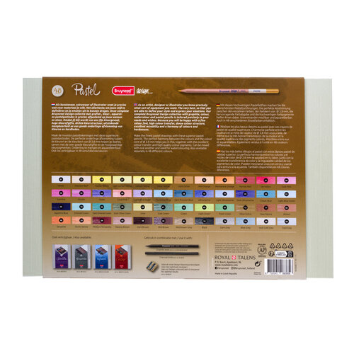 Bruynzeel Crayon pastel Bruynzeel Design set 48 pièces assorti