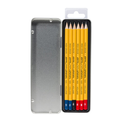 Bruynzeel Crayon graphite Bruynzeel Teens set 6 duretés gris