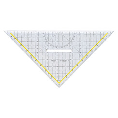 Geodriehoek Aristo 1648/2 325mm met greep transparant