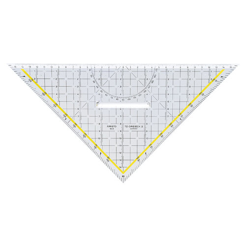 Aristo Geodriehoek Aristo 1648/2 325mm met greep transparant