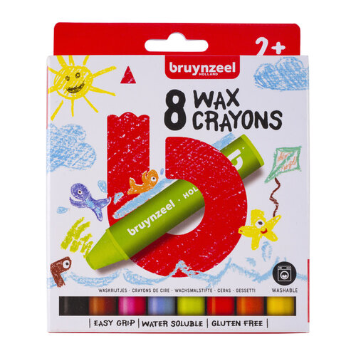 Bruynzeel Waskrijt Bruynzeel Kids set à 8 stuks assorti