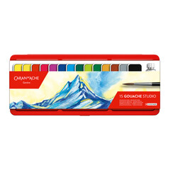 Plakkaatverf Caran d'Ache blik Ã  15 kleuren