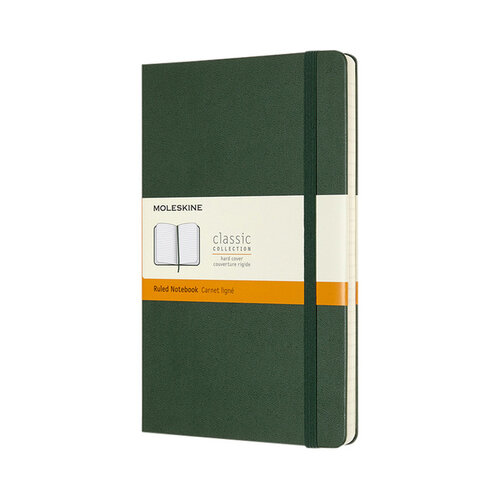 Moleskine Carnet de notes Moleskine XL 130x210mm ligné rigide vert myrte