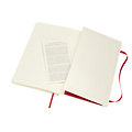 Moleskine Carnet de notes Moleskine L 130x210mm ligné Soft rouge écarlate