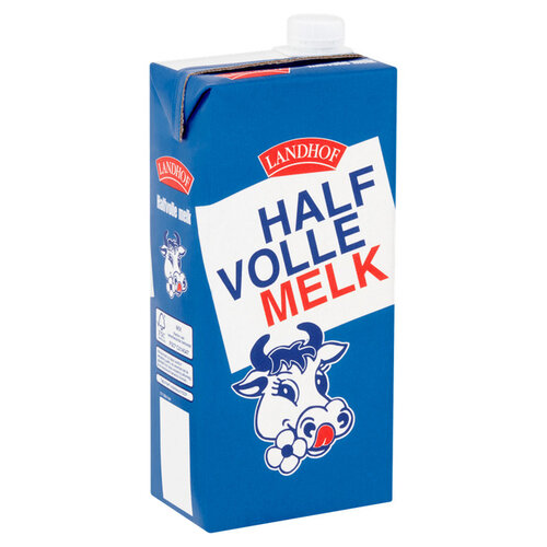 Landhof Melk Landhof halfvol houdbaar pak 1 liter