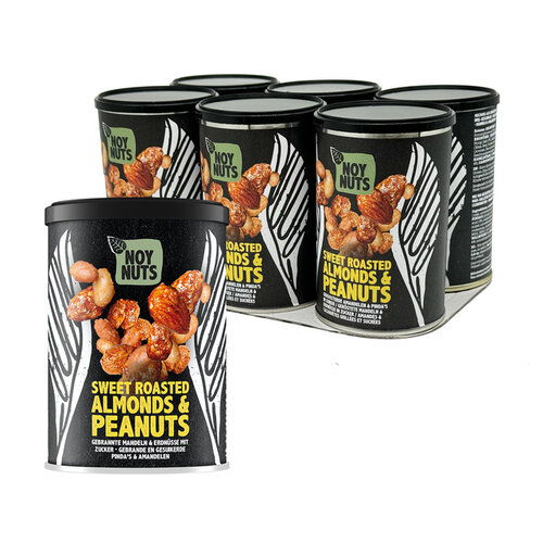 NoyNuts Cacahuètes NoyNuts sucrées et grillées avec des amandes boîte 135g
