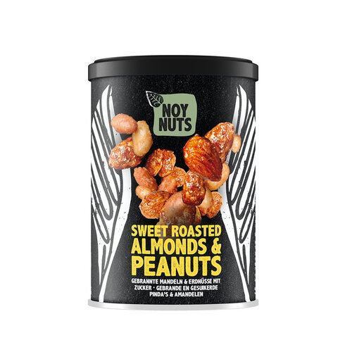 NoyNuts Cacahuètes NoyNuts sucrées et grillées avec des amandes boîte 135g