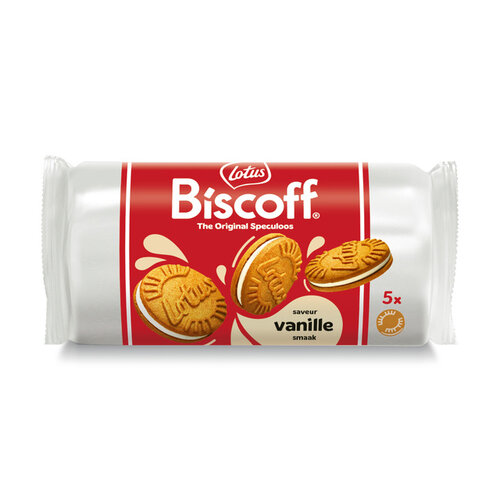 Lotus Biscuits Lotus Biscoff spéculoos sandwich vanille 5 pièces