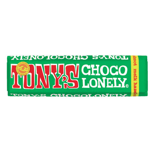 Tony's Chocolonely Chocolade Tony's Chocolonely hazelnoot reep 47gr