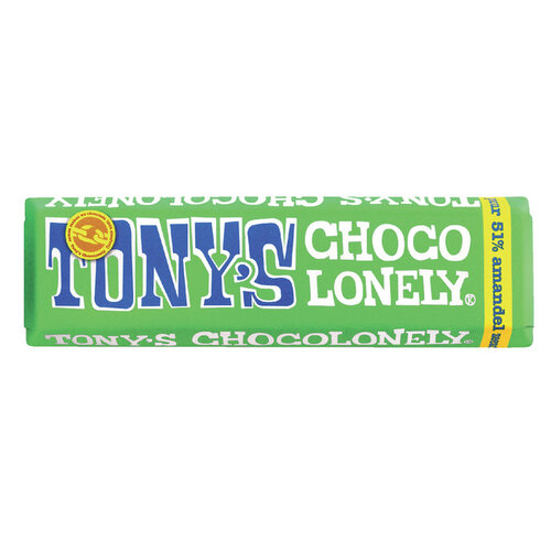 Tony's Chocolonely Chocolade Tony's Chocolonely amandel zeezout reep 47gr