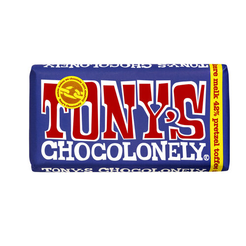 Tony's Chocolonely Chocolat Tony's Chocolonely tablette 180g lait Bretzel Toffee