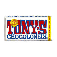 Chocolade Tony's Chocolonely wit reep 180gr
