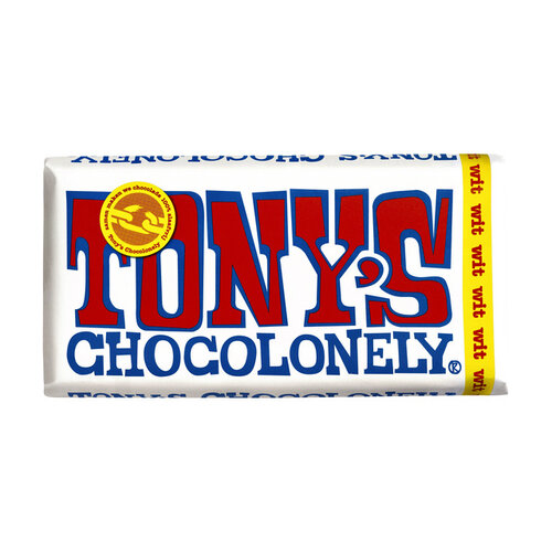 Tony's Chocolonely Chocolade Tony's Chocolonely wit reep 180gr