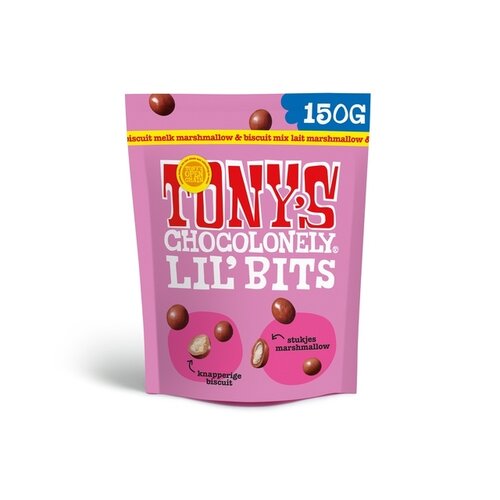 Tony's Chocolonely Chocolat Tony's Chocolonely Lil' Bits lait guimauve et biscuit 150g