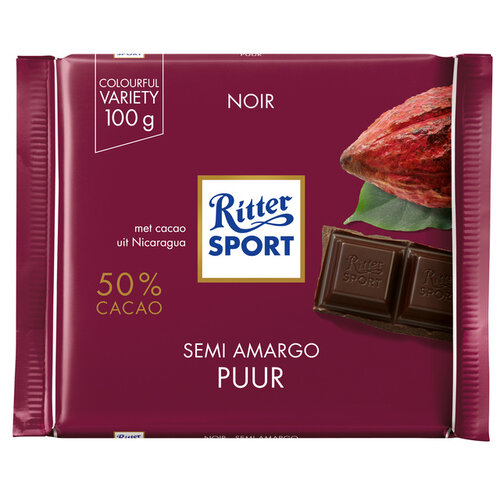 Ritter Sport Chocolat Ritter Sport noir 100g