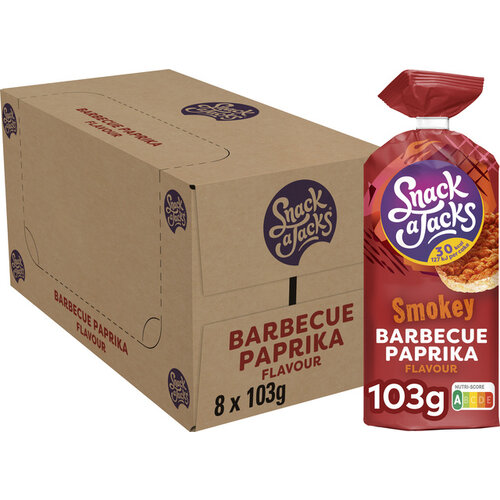 Snack-a-Jacks Galette de riz Snack-a-Jacks BBQ Paprika paquet 103g
