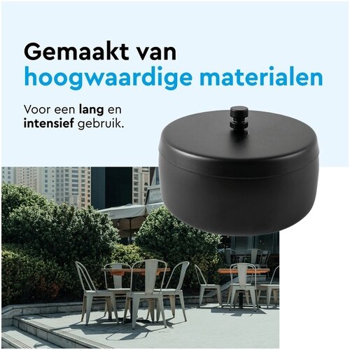 Asbak BRASQ tafelmodel 1 liter met deksel AT700 zwart