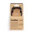 Toolflex Porte-outils mural Toolflex One 2 pinces avec adaptateur ø 15/35mm noir