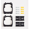 Toolflex Porte-outils mural Toolflex One 2 pinces avec adaptateur ø 15/35mm noir