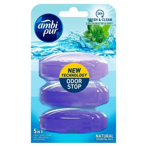 Ambi Pur Bloc WC Recharge Ambi Pur Fresh Water & Mint 3x 55ml