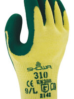 Showa Handschoen Showa 310 grip latex M groen/geel