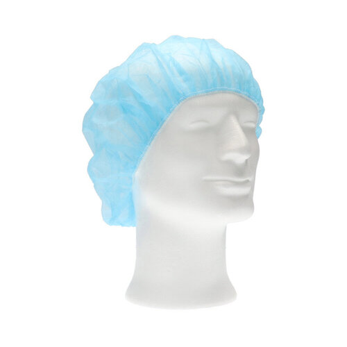 CMT Haarnet CMT bouffant non-woven M 50cm PP blauw 100 stuks