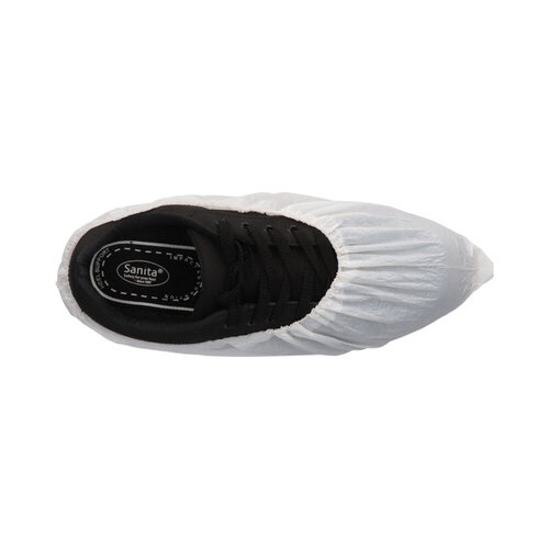 CMT Schoenovertrek CMT 40mu geruwd maat 36-42 CPE wit 100 stuks