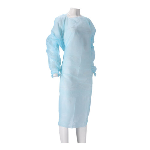 CMT Tablier CMT 30my rugueux manche longue CPE bleu 20 pièces