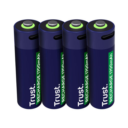 Trust Batterij Trust USB-C oplaadbaar AA 4 stuks